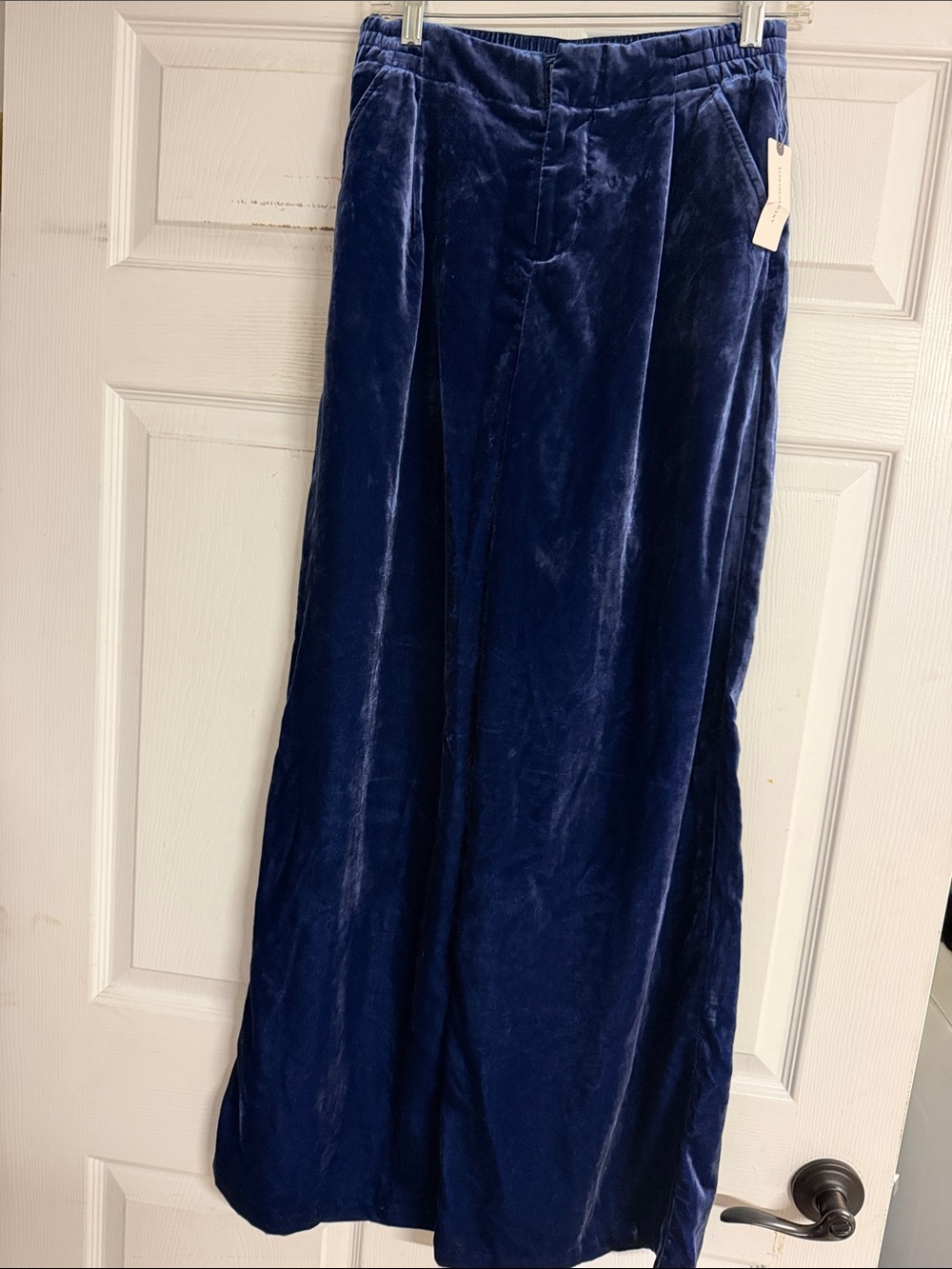 Gorgeous blue velvet Anthropologie pants size xs NWT